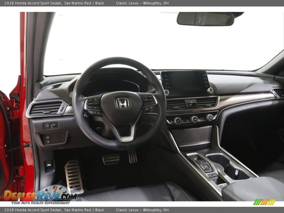 2018 Honda Accord Sport Sedan San Marino Red / Black Photo #6