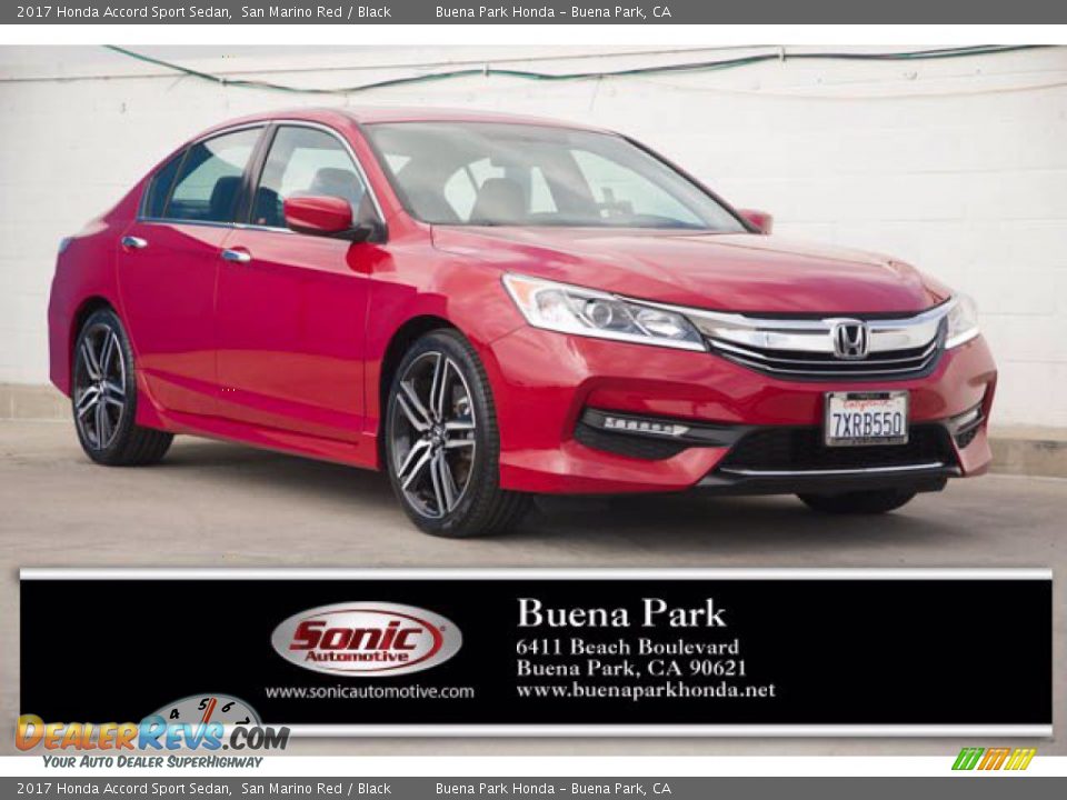 2017 Honda Accord Sport Sedan San Marino Red / Black Photo #1