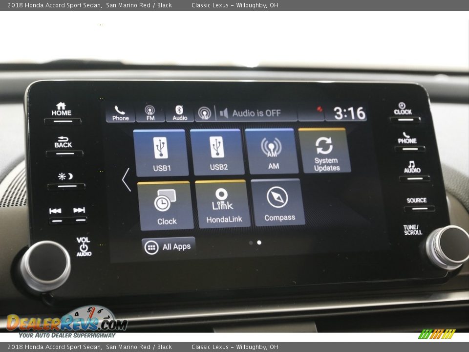 2018 Honda Accord Sport Sedan San Marino Red / Black Photo #11