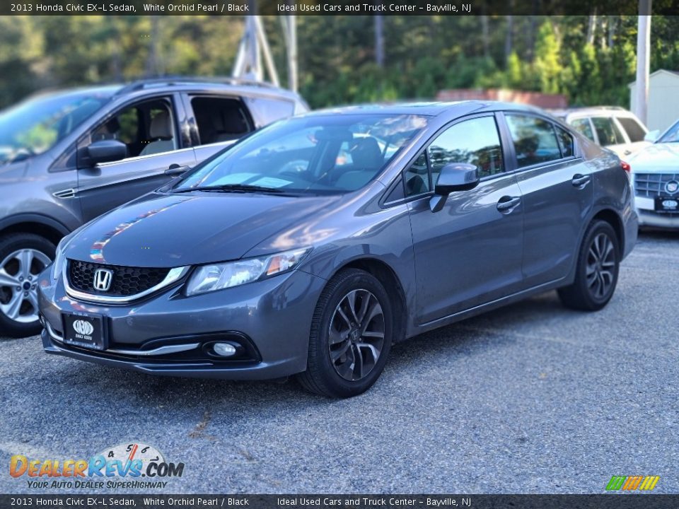 2013 Honda Civic EX-L Sedan White Orchid Pearl / Black Photo #1
