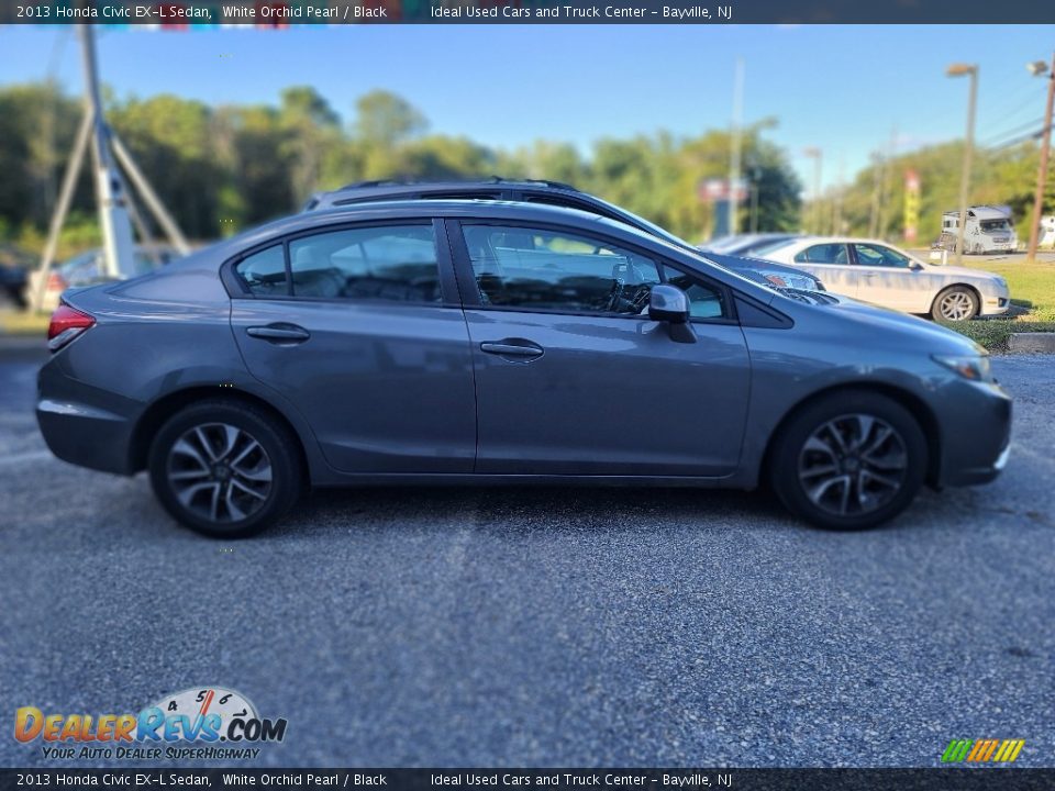 2013 Honda Civic EX-L Sedan White Orchid Pearl / Black Photo #3