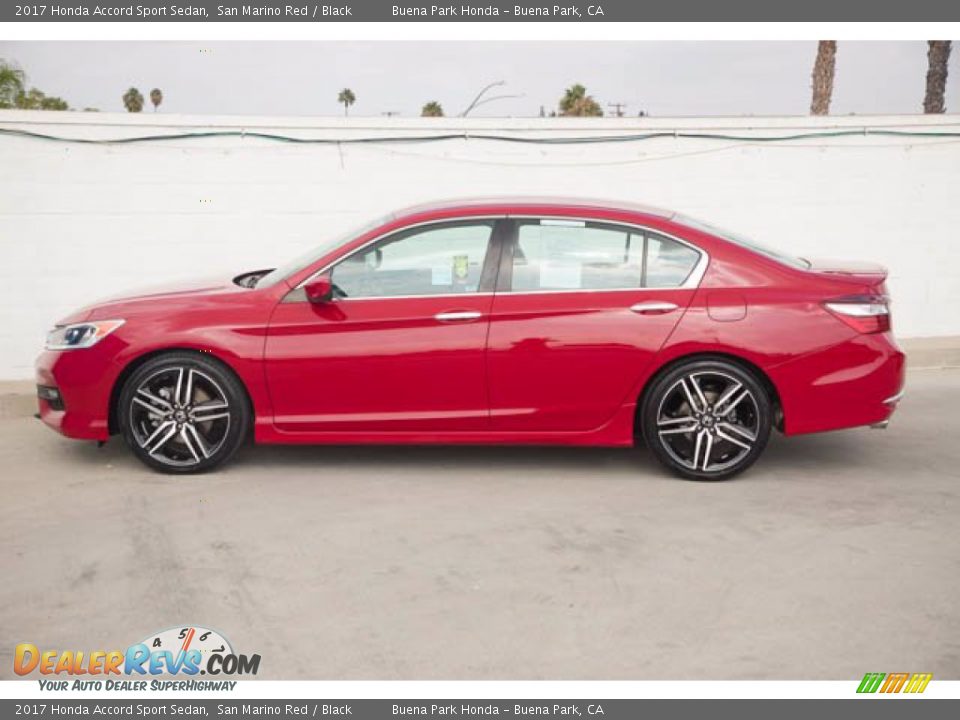2017 Honda Accord Sport Sedan San Marino Red / Black Photo #8
