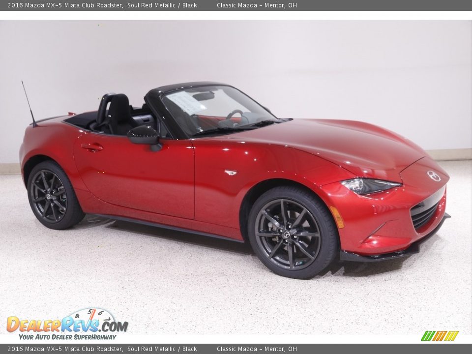 2016 Mazda MX-5 Miata Club Roadster Soul Red Metallic / Black Photo #1