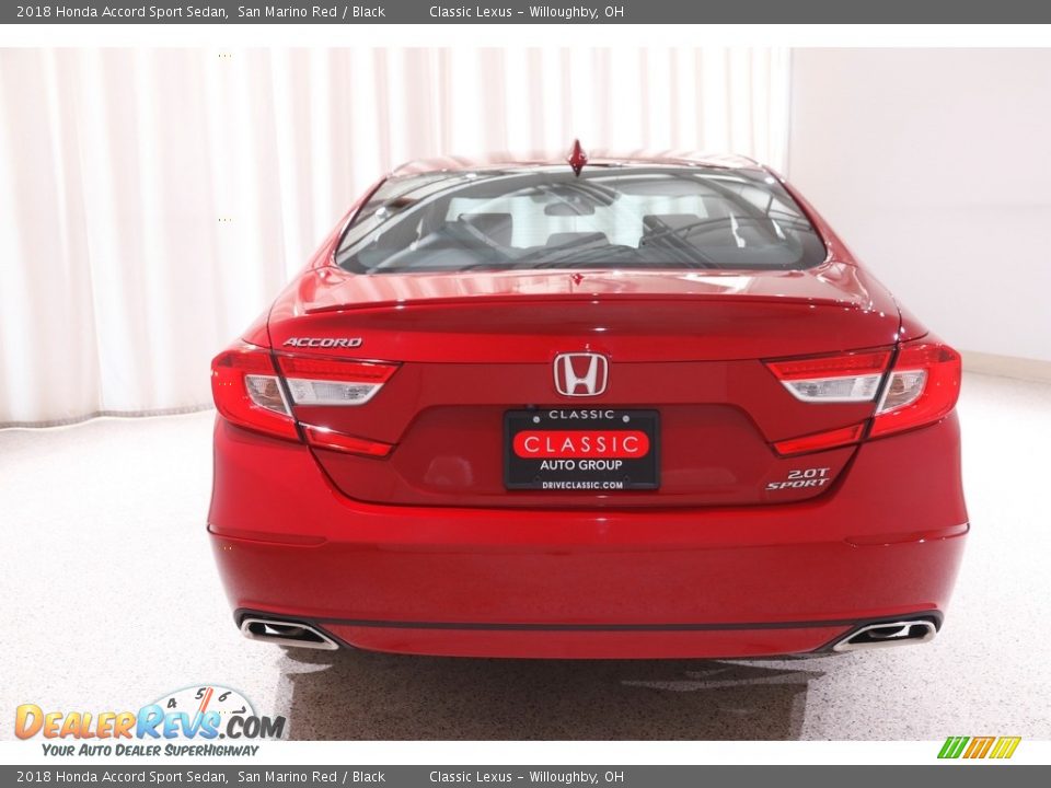 2018 Honda Accord Sport Sedan San Marino Red / Black Photo #19