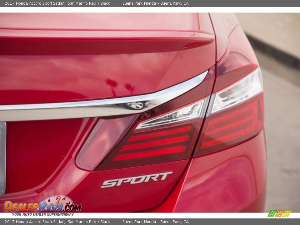 2017 Honda Accord Sport Sedan San Marino Red / Black Photo #11