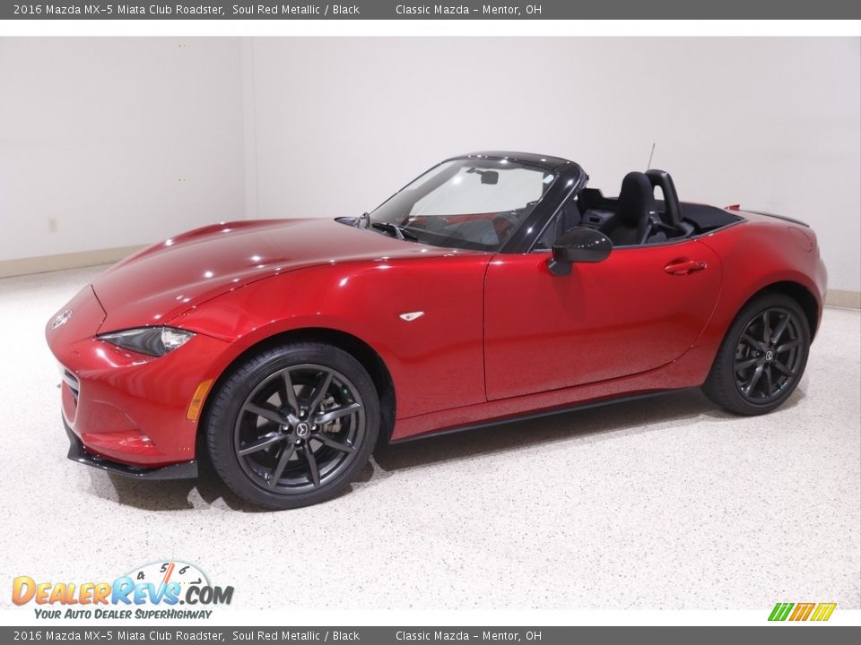 2016 Mazda MX-5 Miata Club Roadster Soul Red Metallic / Black Photo #3