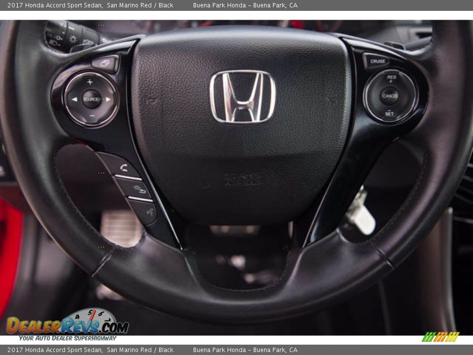 2017 Honda Accord Sport Sedan San Marino Red / Black Photo #13