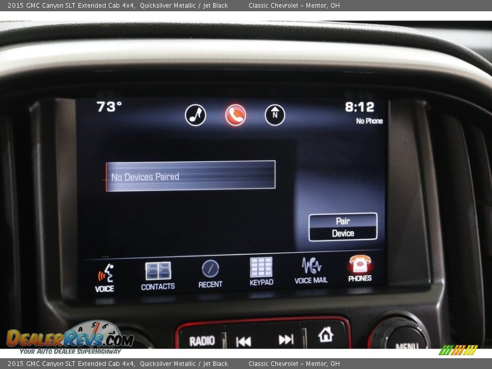 Controls of 2015 GMC Canyon SLT Extended Cab 4x4 Photo #12