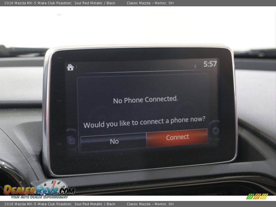 2016 Mazda MX-5 Miata Club Roadster Soul Red Metallic / Black Photo #11