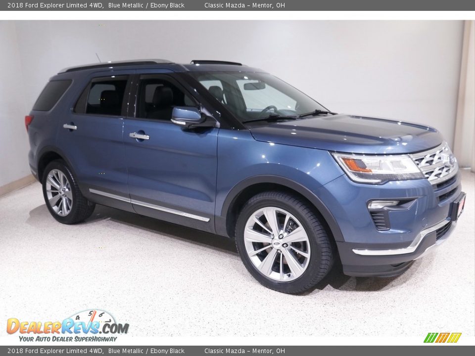 2018 Ford Explorer Limited 4WD Blue Metallic / Ebony Black Photo #1