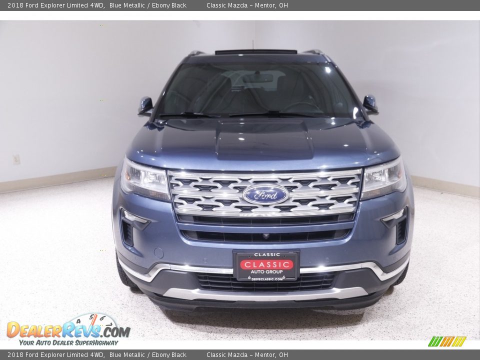 2018 Ford Explorer Limited 4WD Blue Metallic / Ebony Black Photo #2