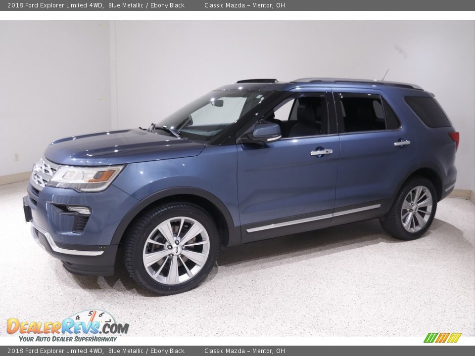 2018 Ford Explorer Limited 4WD Blue Metallic / Ebony Black Photo #3