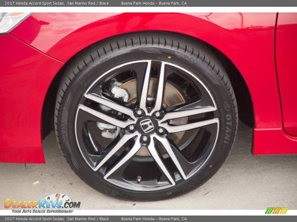 2017 Honda Accord Sport Sedan San Marino Red / Black Photo #34