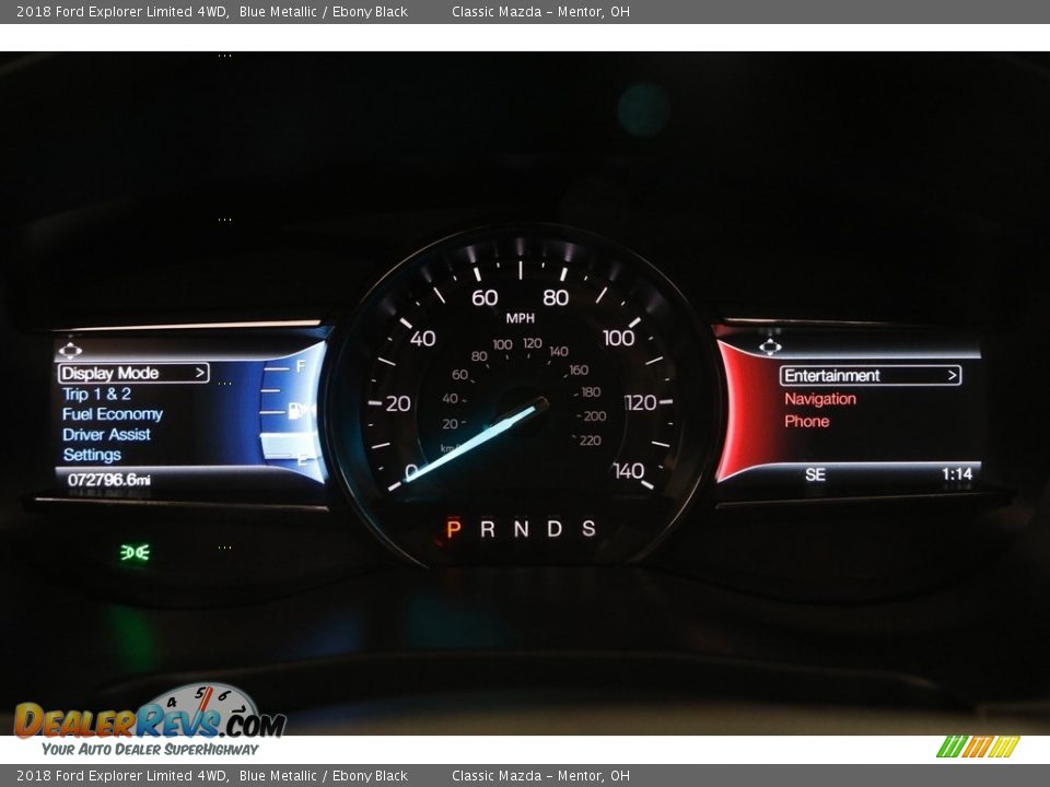 2018 Ford Explorer Limited 4WD Blue Metallic / Ebony Black Photo #8