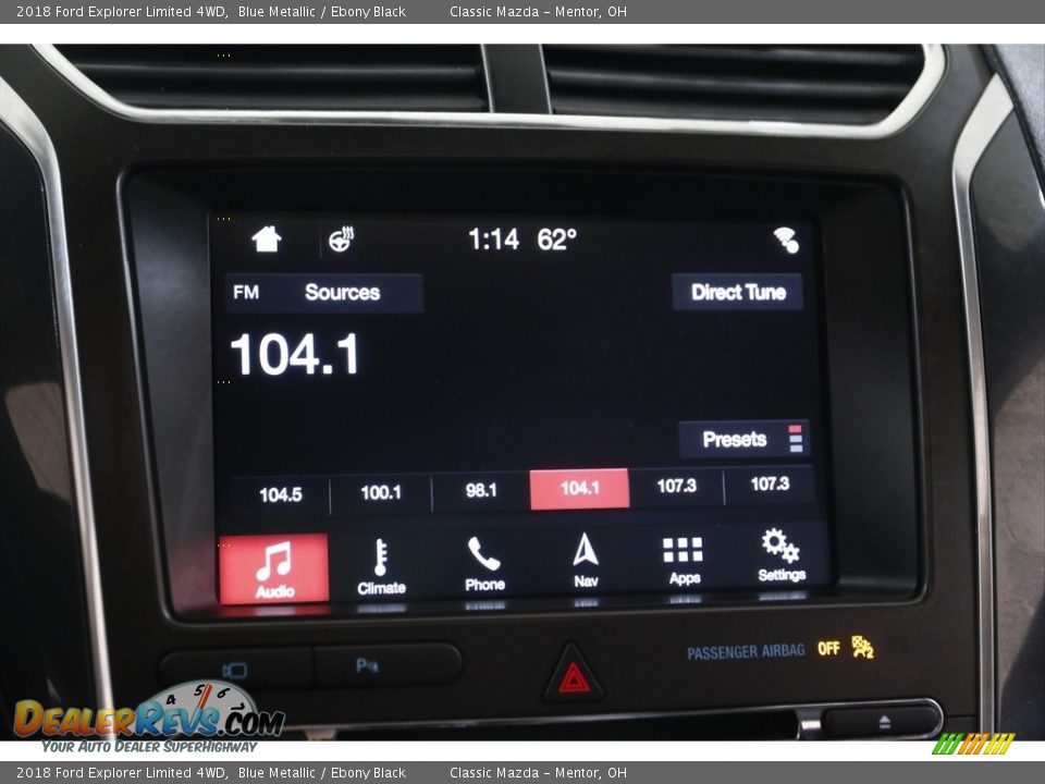 2018 Ford Explorer Limited 4WD Blue Metallic / Ebony Black Photo #10