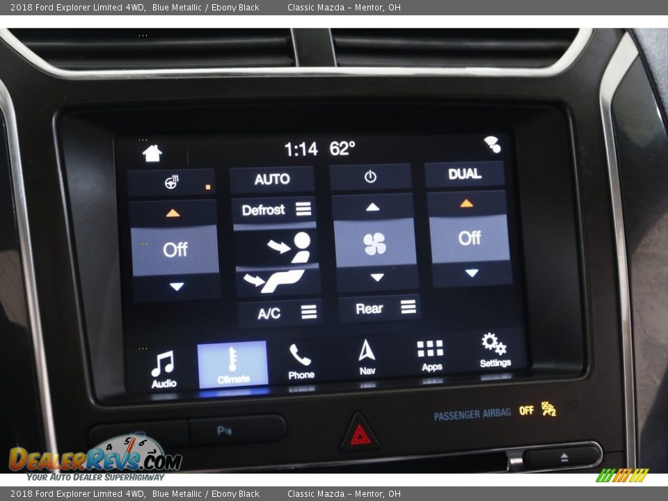 2018 Ford Explorer Limited 4WD Blue Metallic / Ebony Black Photo #11