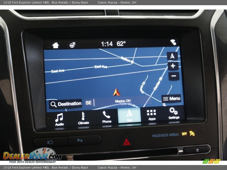 2018 Ford Explorer Limited 4WD Blue Metallic / Ebony Black Photo #13