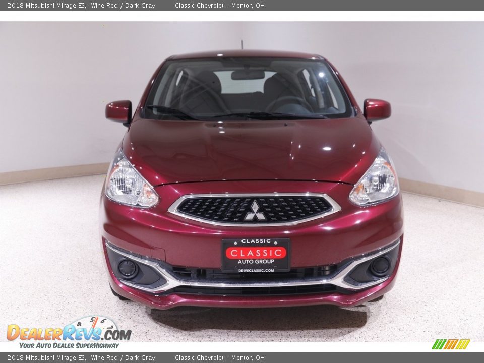 2018 Mitsubishi Mirage ES Wine Red / Dark Gray Photo #2