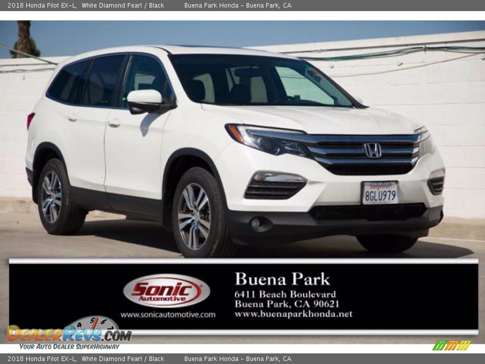 2018 Honda Pilot EX-L White Diamond Pearl / Black Photo #1