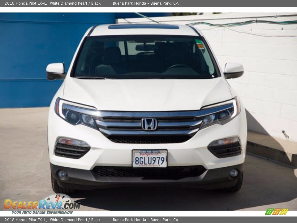 2018 Honda Pilot EX-L White Diamond Pearl / Black Photo #7