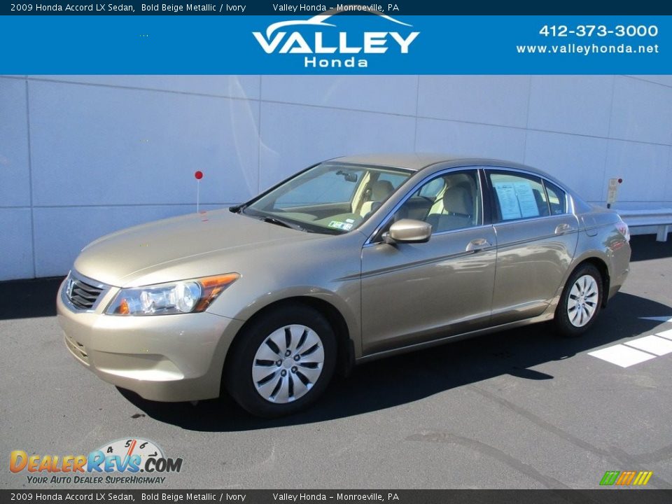 2009 Honda Accord LX Sedan Bold Beige Metallic / Ivory Photo #1