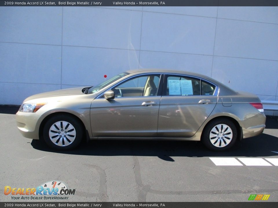 2009 Honda Accord LX Sedan Bold Beige Metallic / Ivory Photo #2