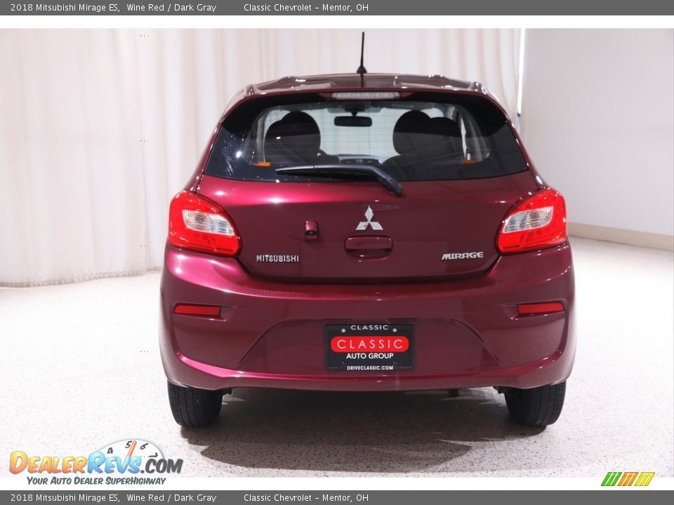 2018 Mitsubishi Mirage ES Wine Red / Dark Gray Photo #17