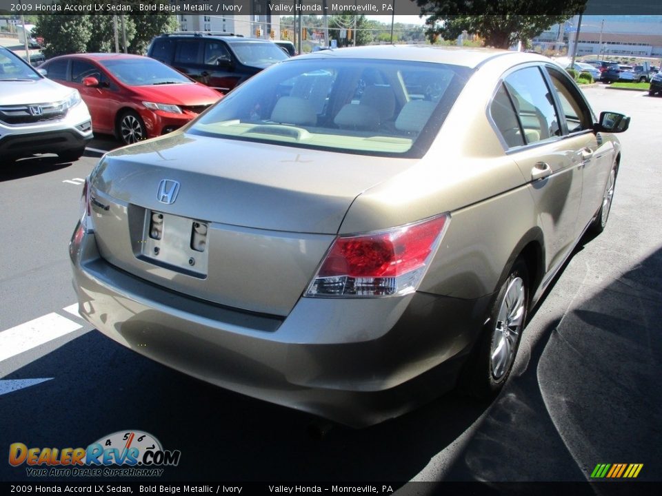 2009 Honda Accord LX Sedan Bold Beige Metallic / Ivory Photo #4