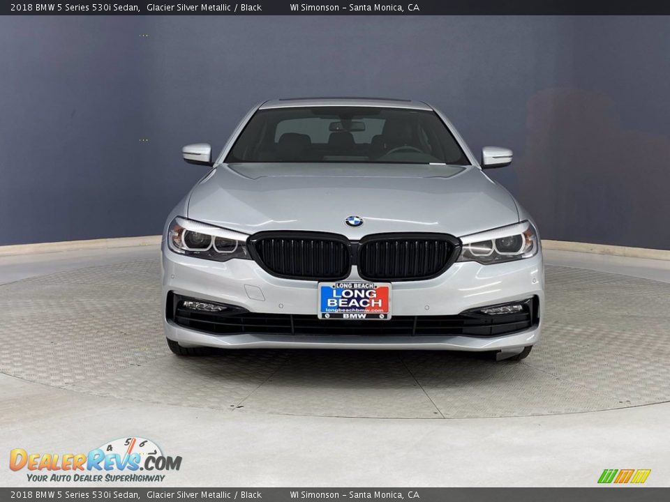 2018 BMW 5 Series 530i Sedan Glacier Silver Metallic / Black Photo #2