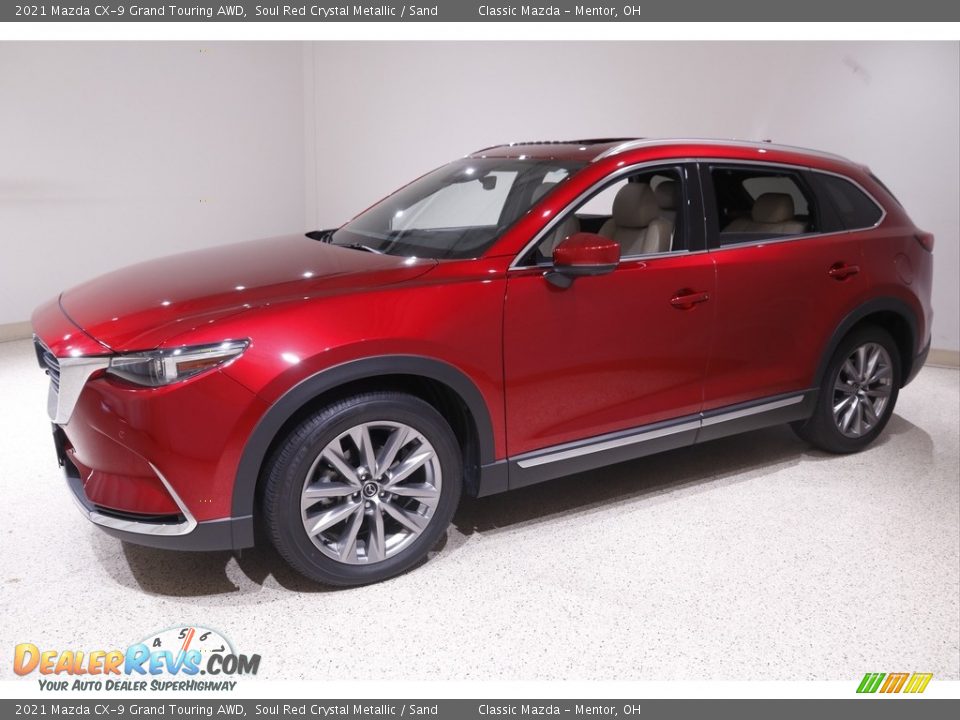 2021 Mazda CX-9 Grand Touring AWD Soul Red Crystal Metallic / Sand Photo #3