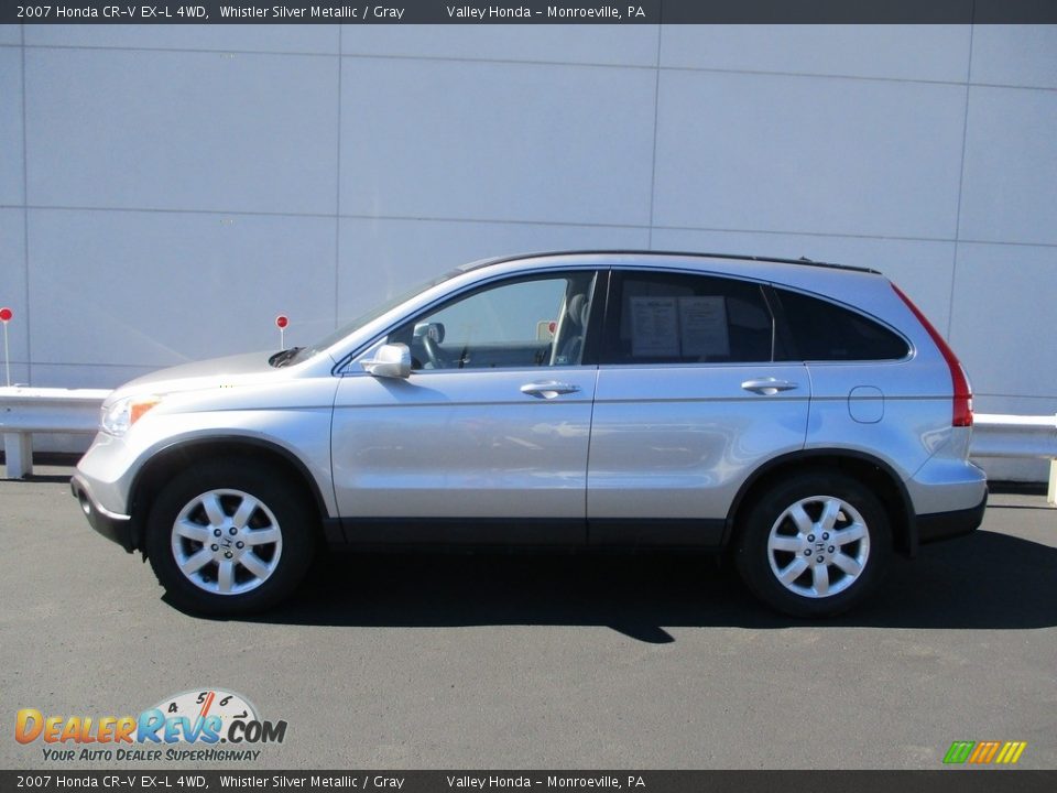 2007 Honda CR-V EX-L 4WD Whistler Silver Metallic / Gray Photo #2