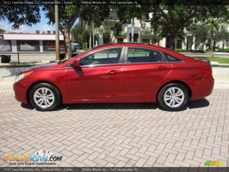 2011 Hyundai Sonata GLS Venetian Red / Camel Photo #3