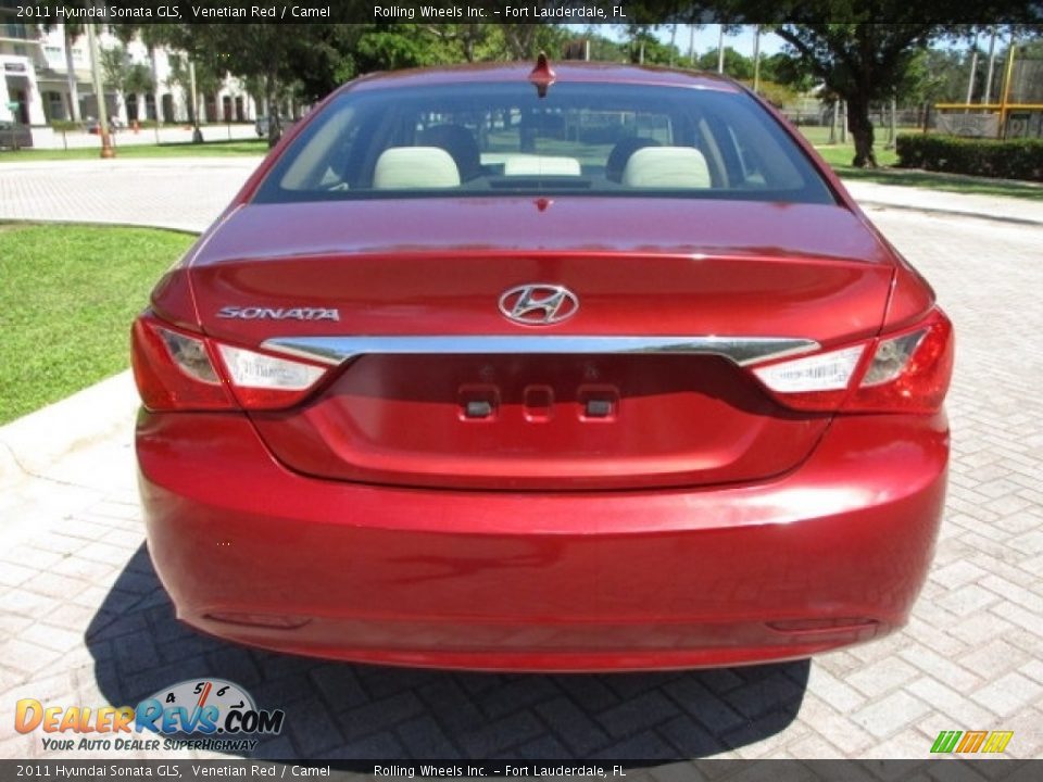 2011 Hyundai Sonata GLS Venetian Red / Camel Photo #7