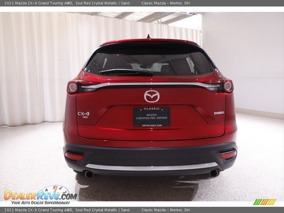 2021 Mazda CX-9 Grand Touring AWD Soul Red Crystal Metallic / Sand Photo #19