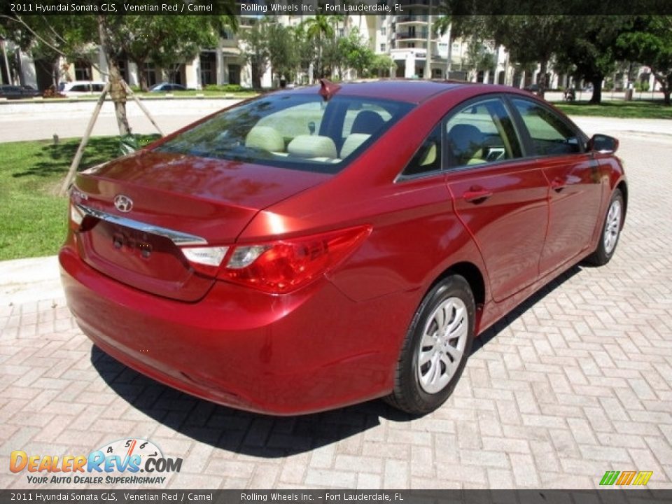 2011 Hyundai Sonata GLS Venetian Red / Camel Photo #9