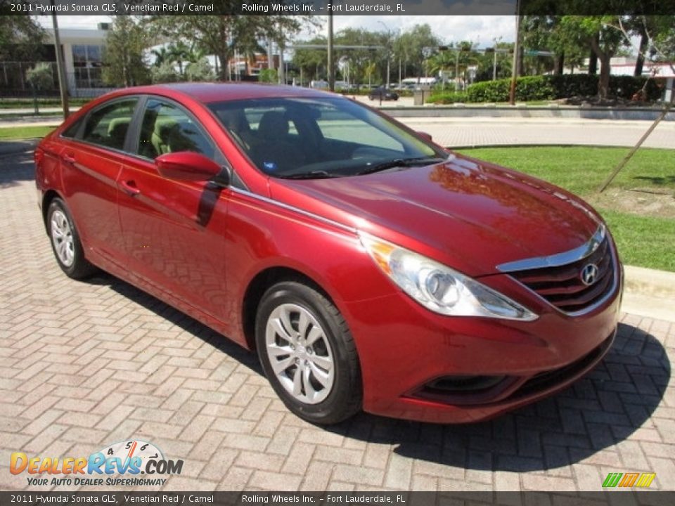 2011 Hyundai Sonata GLS Venetian Red / Camel Photo #13