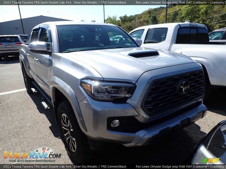 2021 Toyota Tacoma TRD Sport Double Cab 4x4 Silver Sky Metallic / TRD Cement/Black Photo #2