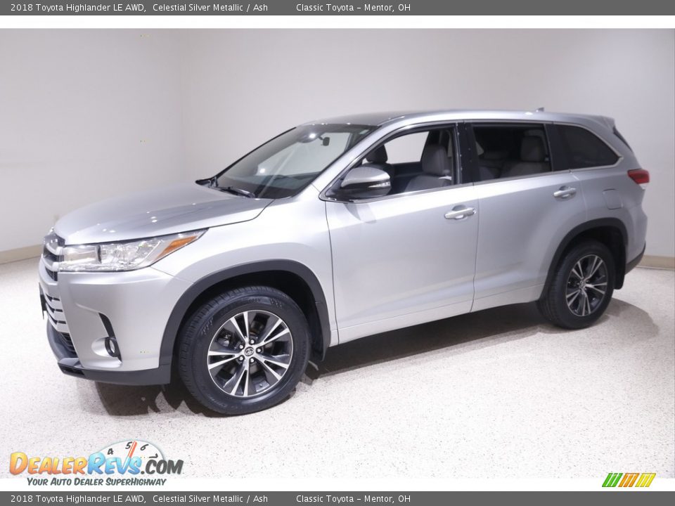 2018 Toyota Highlander LE AWD Celestial Silver Metallic / Ash Photo #3