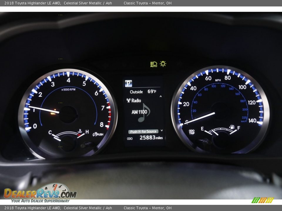 2018 Toyota Highlander LE AWD Celestial Silver Metallic / Ash Photo #8