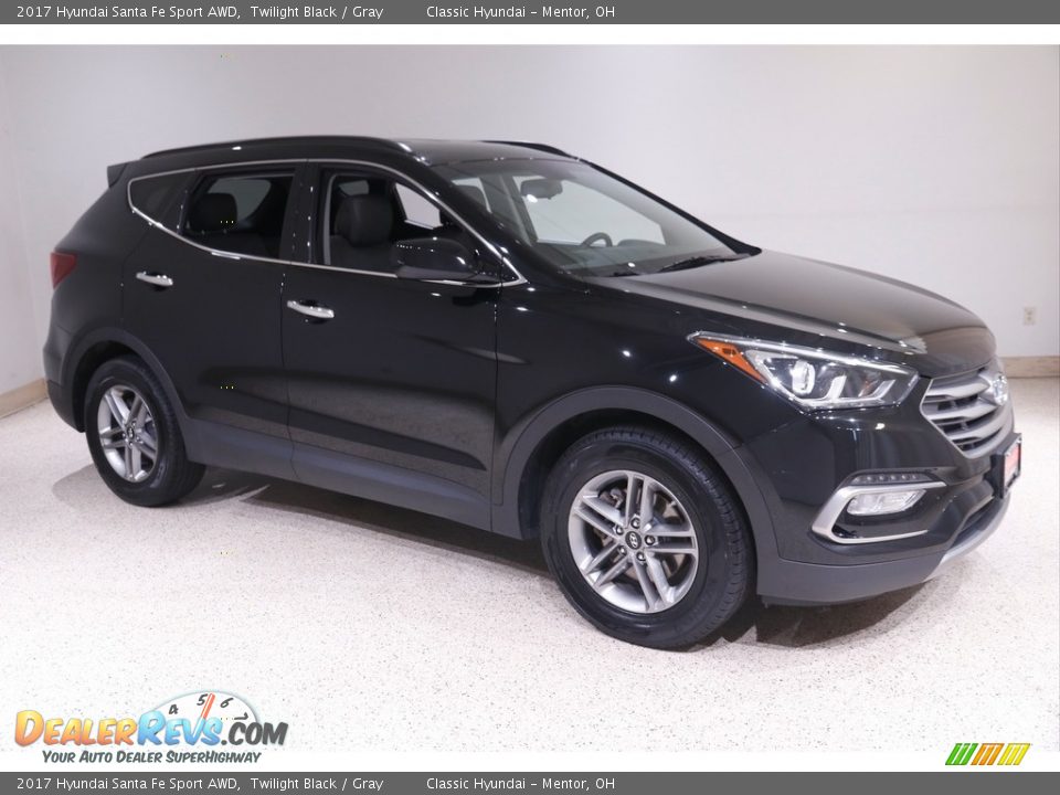 2017 Hyundai Santa Fe Sport AWD Twilight Black / Gray Photo #1
