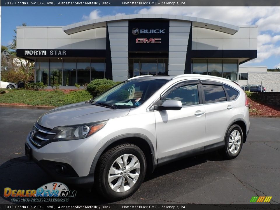 2012 Honda CR-V EX-L 4WD Alabaster Silver Metallic / Black Photo #1