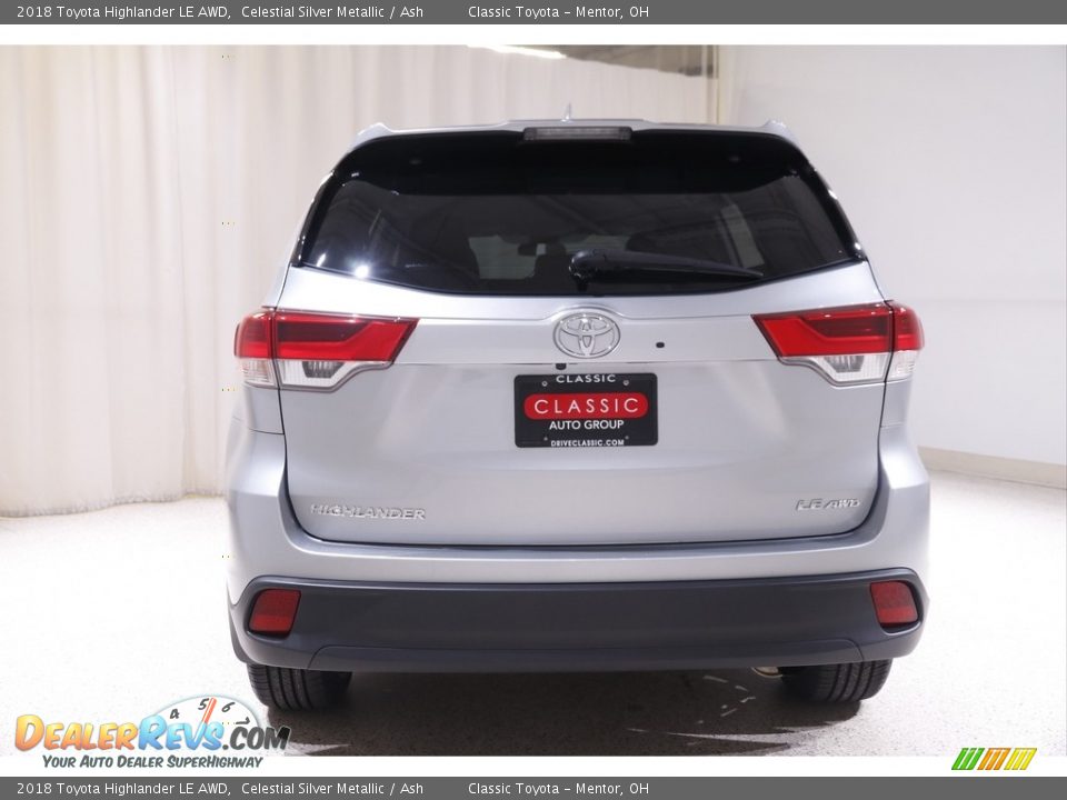 2018 Toyota Highlander LE AWD Celestial Silver Metallic / Ash Photo #18