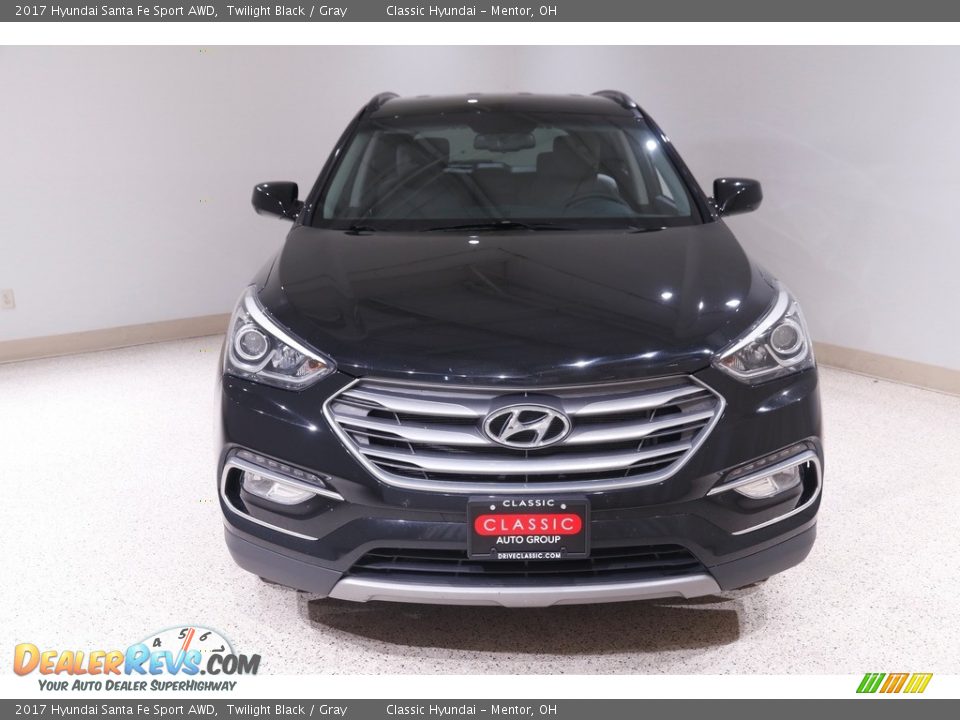 2017 Hyundai Santa Fe Sport AWD Twilight Black / Gray Photo #2