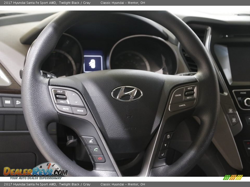 2017 Hyundai Santa Fe Sport AWD Twilight Black / Gray Photo #7