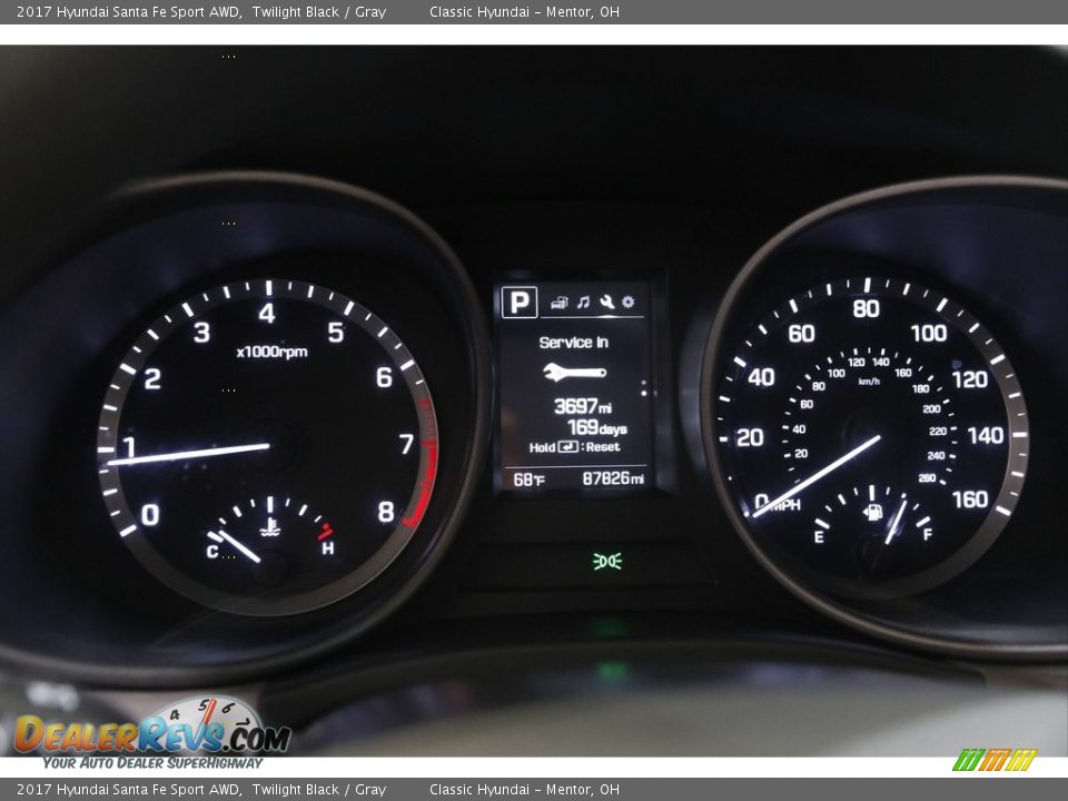 2017 Hyundai Santa Fe Sport AWD Twilight Black / Gray Photo #8
