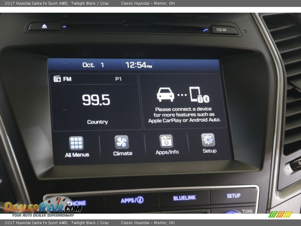 2017 Hyundai Santa Fe Sport AWD Twilight Black / Gray Photo #10