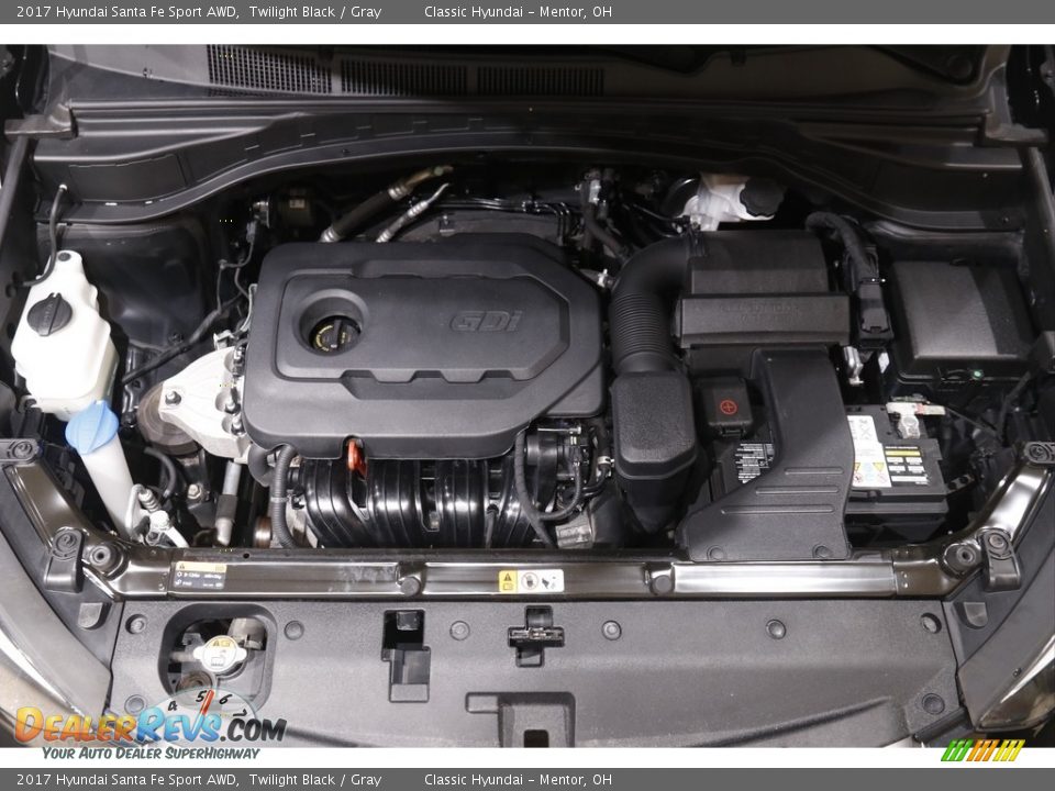 2017 Hyundai Santa Fe Sport AWD Twilight Black / Gray Photo #18