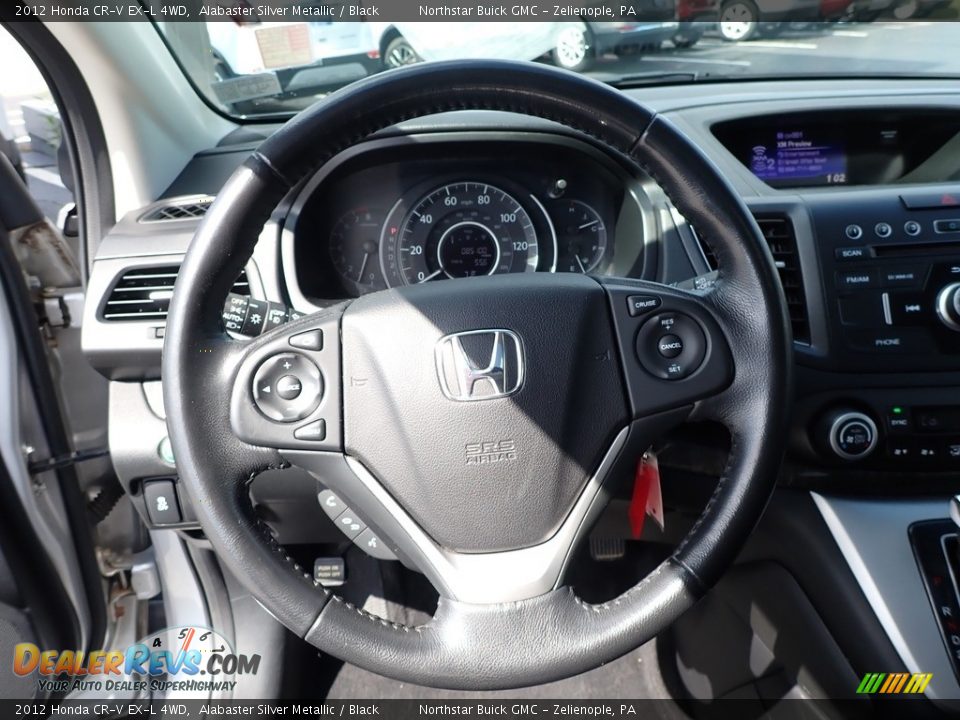 2012 Honda CR-V EX-L 4WD Alabaster Silver Metallic / Black Photo #21