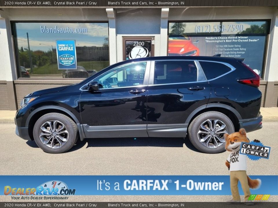 2020 Honda CR-V EX AWD Crystal Black Pearl / Gray Photo #1