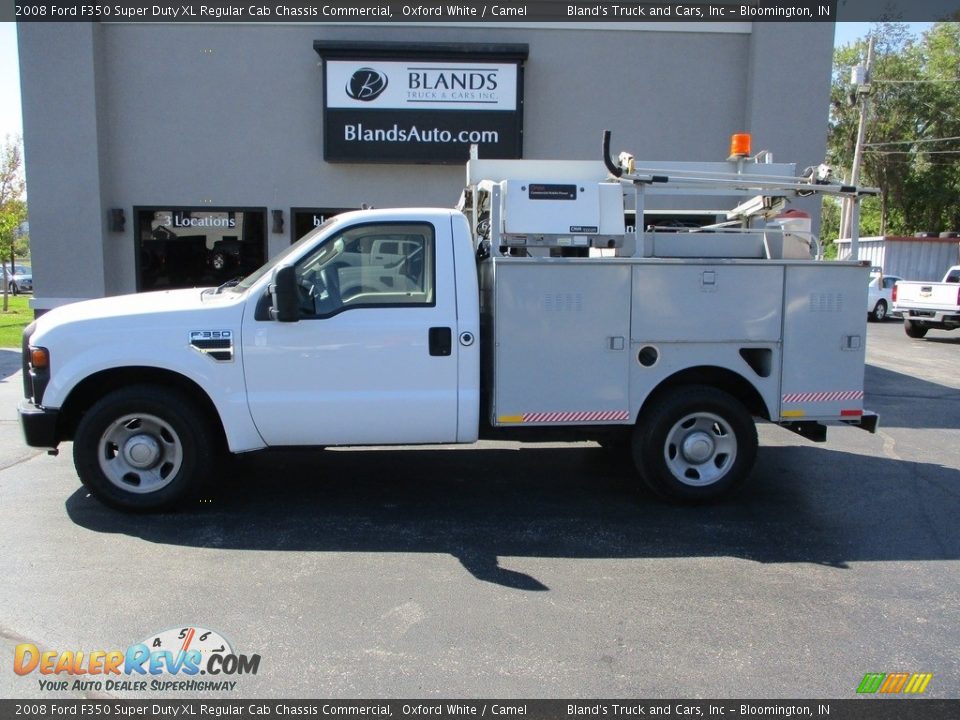 2008 Ford F350 Super Duty XL Regular Cab Chassis Commercial Oxford White / Camel Photo #1